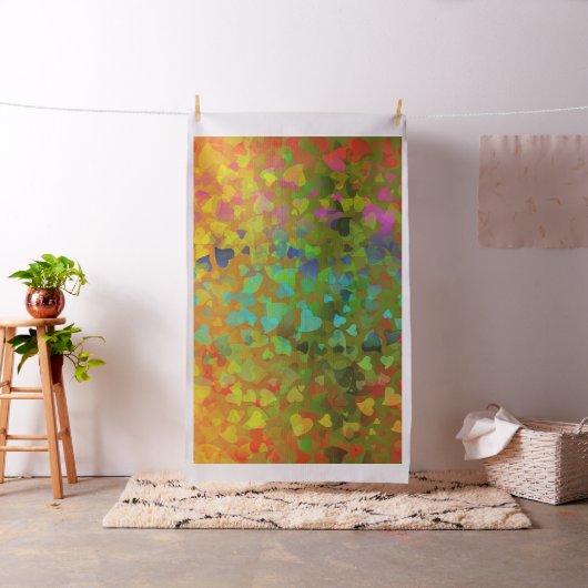 Falling Hearts Oranje Stof (Voorbeeld)