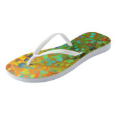 Falling Hearts Oranje Teenslippers (Schuin)