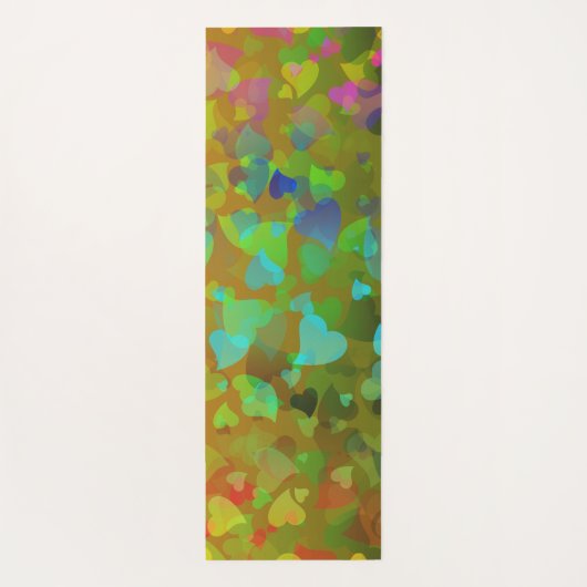 Falling Hearts Oranje Yogamat (Achterkant)