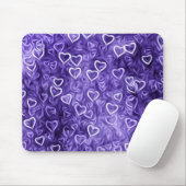 Falling Hearts - Purple Muismat (Met muis)