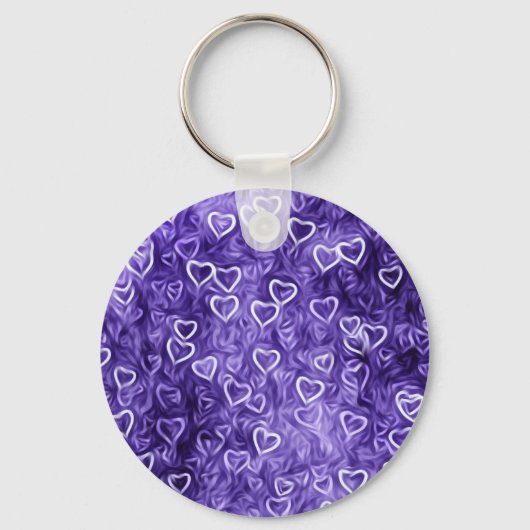 Falling Hearts - Purple Sleutelhanger (Voorkant)