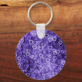Falling Hearts - Purple Sleutelhanger (Voorkant)
