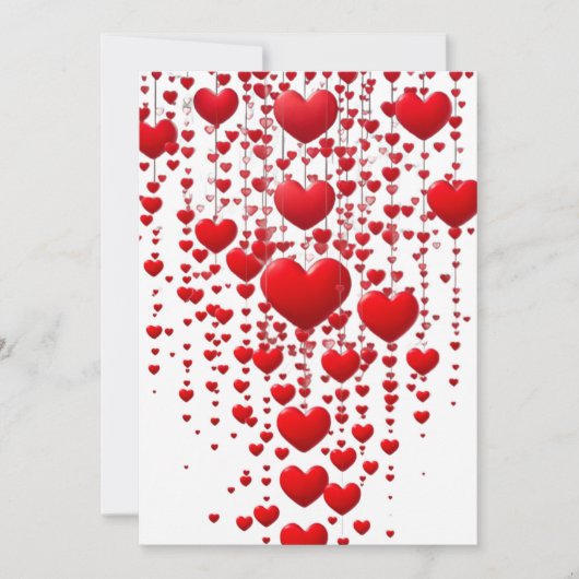 Falling Hearts: Romantisch filmisch ontwerp Kaart (Voorkant)