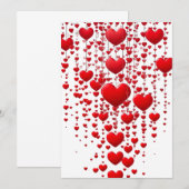 Falling Hearts: Romantisch filmisch ontwerp Kaart (Voorkant / Achterkant)