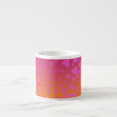Falling Hearts Roze Sinaasappel Espresso Kop (Voorkant)