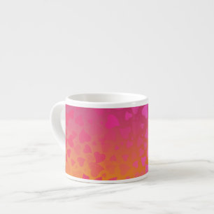 Falling Hearts Roze Sinaasappel Espresso Kop
