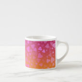 Falling Hearts Roze Sinaasappel Espresso Kop (Rechts)