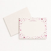 Falling Hearts Stationery Note Card Kaart