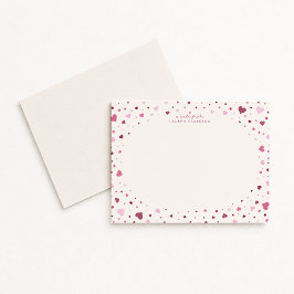 Falling Hearts Stationery Note Card Kaart