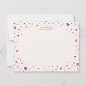Falling Hearts Stationery Note Card Kaart (Voorkant)