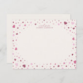 Falling Hearts Stationery Note Card Kaart (Voorkant / Achterkant)