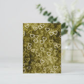 Falling Hearts - Yellow Briefkaart (Staand voorkant)