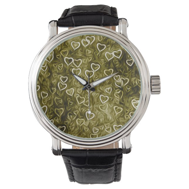 Falling Hearts - Yellow Horloge (Voorkant)