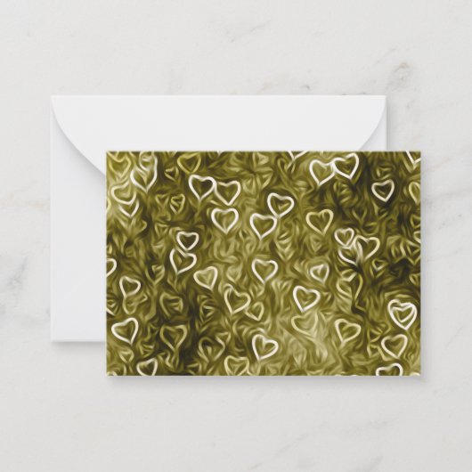 Falling Hearts - Yellow Notitiekaartje (Voorkant)