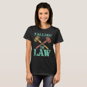 Falling In Law for Aspiring Lawyers and Law Studen T-shirt (Voorkant volledig)