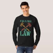 Falling In Law for Aspiring Lawyers and Law Studen T-shirt (Voorkant volledig)