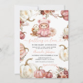 Falling in Love Autumn Pumpkin Beer Baby shower Kaart (Voorkant)