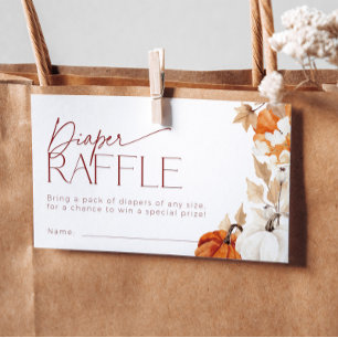 Falling in Love Baby shower Luier Raffle Ticket Informatiekaartje