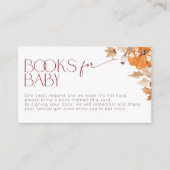 Falling in Love Books voor Baby shower Pumpkin Informatiekaartje (Voorkant)