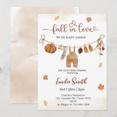 Falling In Love Boy Babykleding Baby shower Kaart (Voorkant / Achterkant)