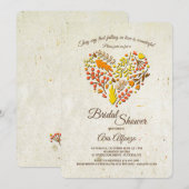 Falling in Love Bruids Douche Uitnodiging (Voorkant / Achterkant)