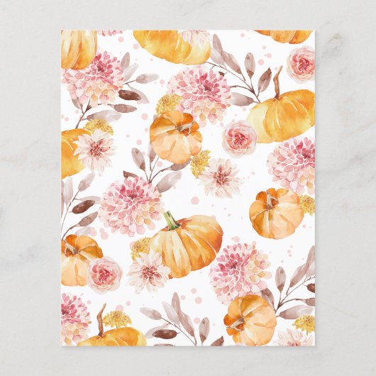 Falling In Love Budget Herfst Baby shower Invitati (Achterkant)