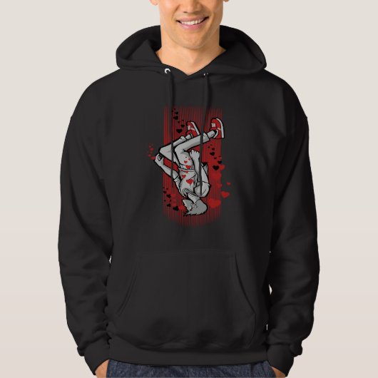 Falling In Love Cute Valentine  Valentines Day Hoodie (Voorkant)
