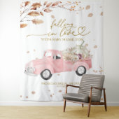 Falling In Love Girl Baby shower Achtergrond Wandkleed (In situ)