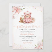 Falling in Love Pink Pumpkin Beer Baby shower Kaart (Voorkant)