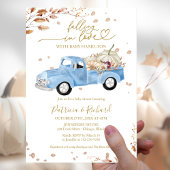Falling in Love Pink Truck Boy Baby shower Kaart