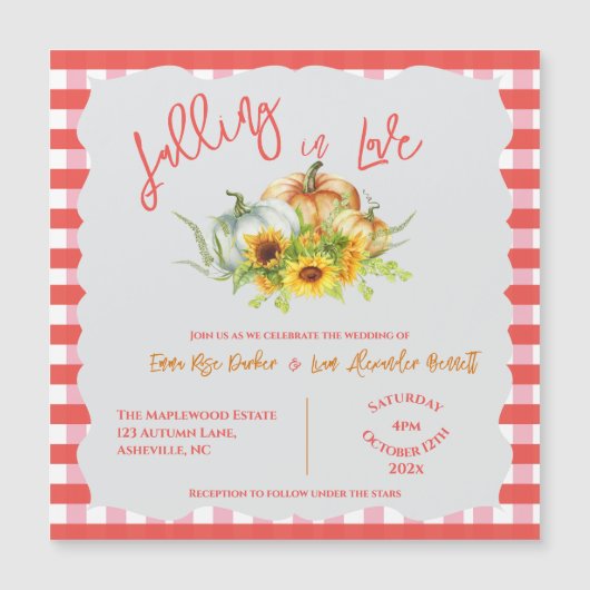 Falling in Love Pumpkins Sunflowers Fall Wedding (Voorkant)