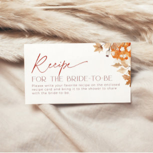 Falling in Love Recept voor de bruid-to-be verzoek Informatiekaartje