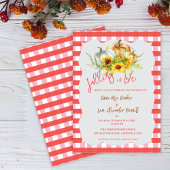 Falling in Love Rustic Fall Wedding Invitation