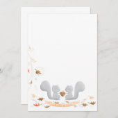 Falling in Love Squirrel Bridal Shower Uitnodiging (Voorkant / Achterkant)