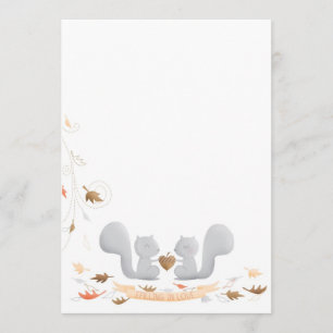 Falling in Love Squirrel Bridal Shower Uitnodiging