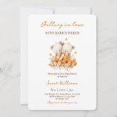 Falling in Love Twins Baby shower Uitnodiging (Voorkant)