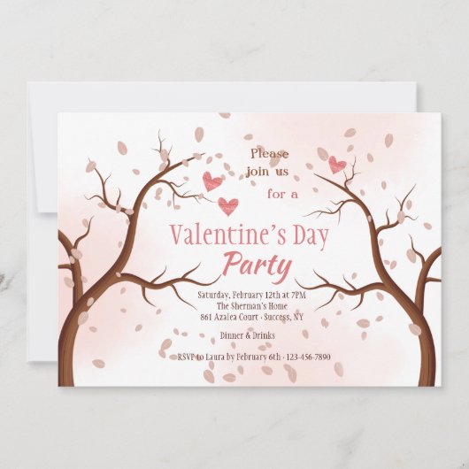 Falling in Love Valentijnsdag Party Invitation Kaart (Voorkant)