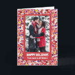 Falling Leaveert Waterverf CUSTOM PHOTO Holiday Kaart<br><div class="desc">Pas deze kaart aan door je eigen foto en tekst toe te voegen op de schattige achtergrond. Bekijk mijn winkel voor meer kleuren en design of laat me weten of je iets op maat wilt. Bedankt om met mij te winkelen!</div>