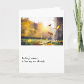 Falling Leaves a Beauty We Cherish Kaart (Voorkant)