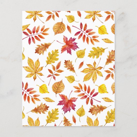 Falling Leaves Autumn Baby shower Invitation (Achterkant)