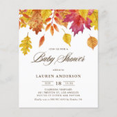Falling Leaves Autumn Baby shower Invitation (Voorkant)