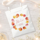Falling Leaves Autumn Wedding Herfst verliefd Bedankzakje (Geknipt)