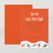 Falling Leaves Birds & Bees Bat Mitzvah Party Kaar Kaart (Voorkant / Achterkant)