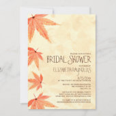 Falling Leaves Bridal Shower Invitations Kaart (Voorkant)