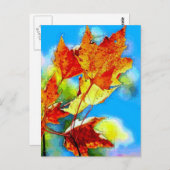 Falling Leaves Briefkaart (Voorkant / Achterkant)