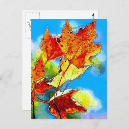 Falling Leaves Briefkaart (Voorkant / Achterkant)