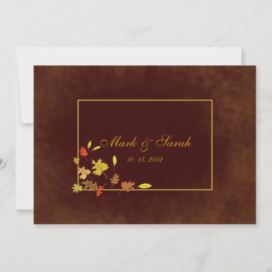  "Falling Leaves Chocolate"-uitnodiging Kaart (Voorkant)