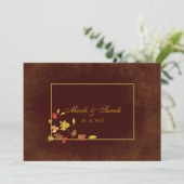  "Falling Leaves Chocolate"-uitnodiging Kaart (Staand voorkant)
