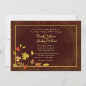  "Falling Leaves Chocolate"-uitnodiging Kaart (Achterkant)