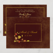  "Falling Leaves Chocolate"-uitnodiging Kaart (Voorkant / Achterkant)